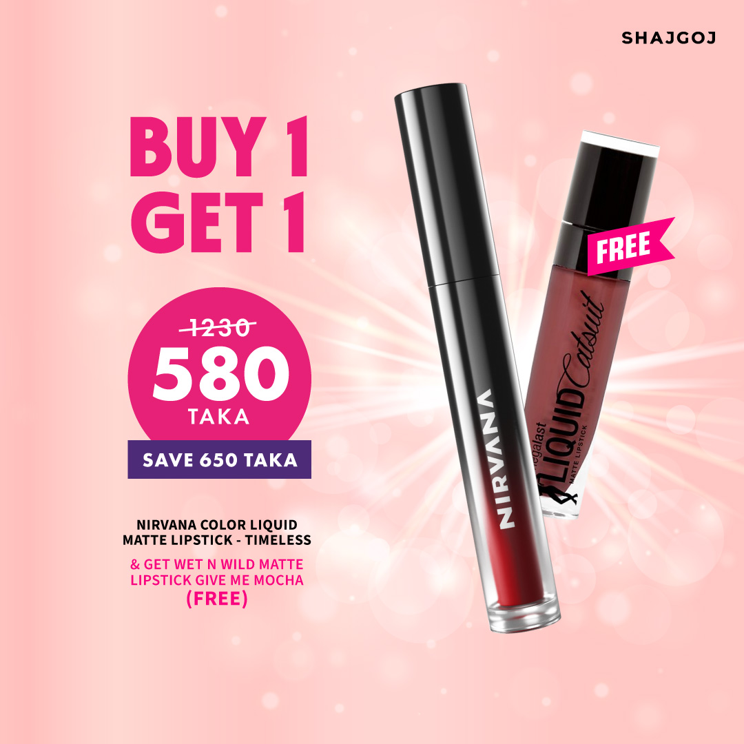 Buy Nirvana Color Liquid Matte Lipstick - Timeless and Get Wet n Wild Matte Lipstick - Give Me Mocha Free