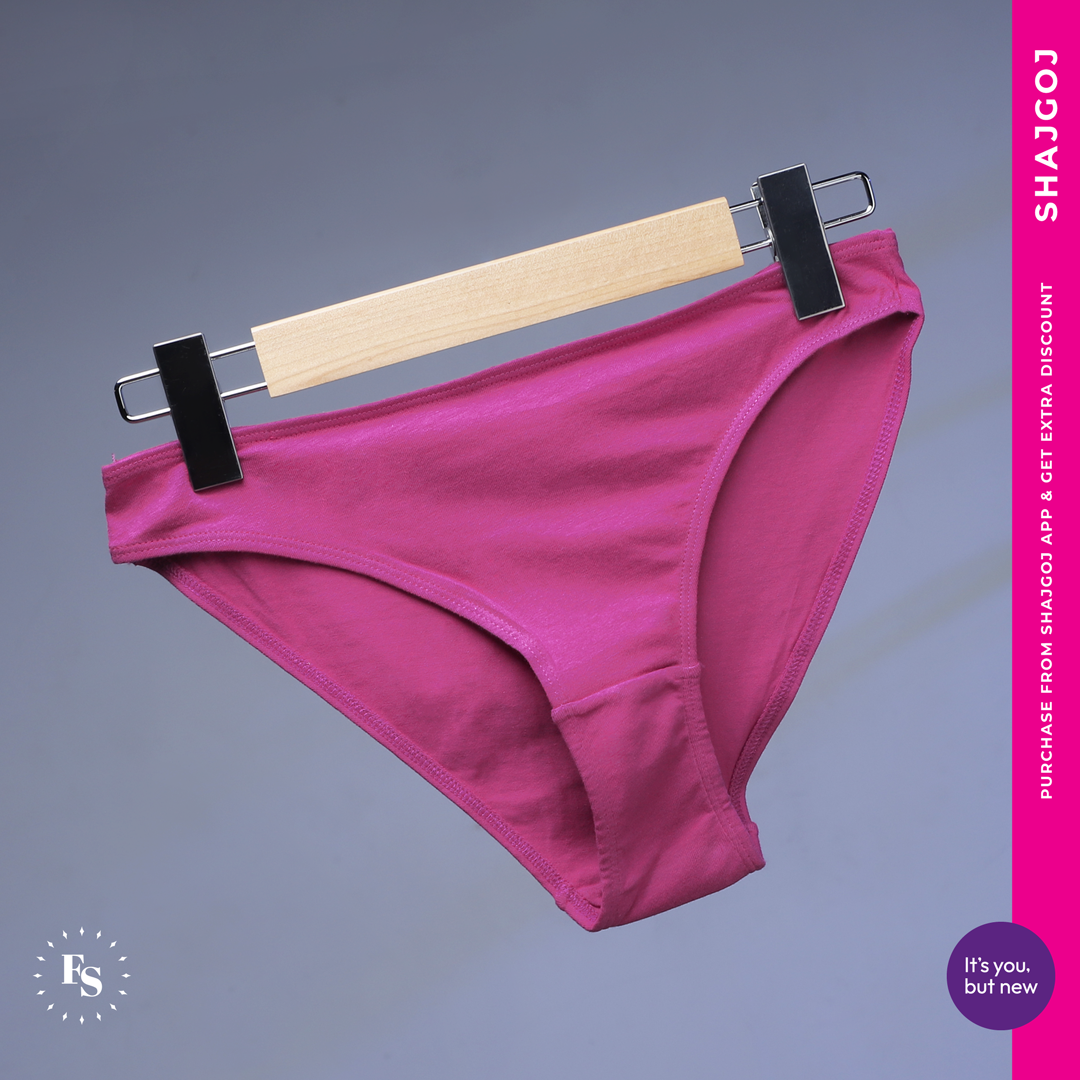 Freesia Classic V Shape Cotton Panty - Purple